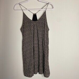 Bishop & Young Bohemian Print Scrunch Racer Back Mini Dress Fully Lined Size S